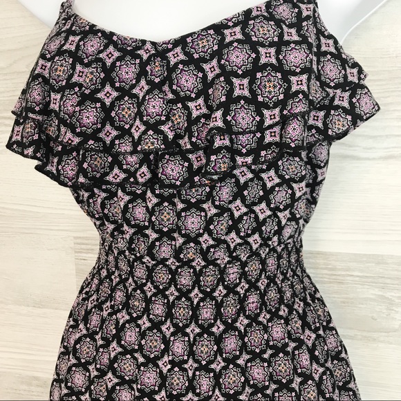 Elle Smocked Ruffle Flounce Dress With Pockets - Picture 2 of 8